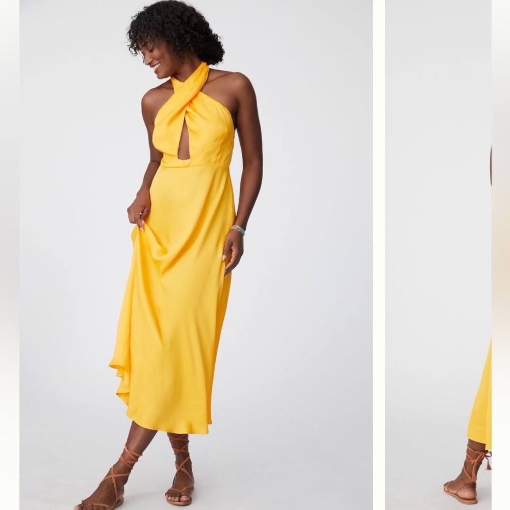 NWT Anthropolgie/Farm Rio yellow dress